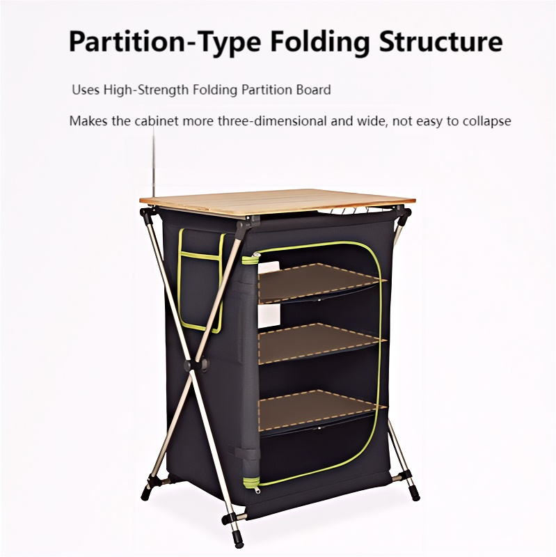 ATEPA Ultralight Bamboo Lockers Kitchen Stand