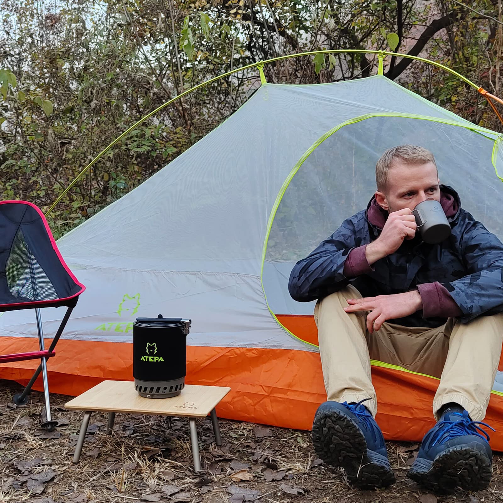 ATEPA Portable Backpacking Stove 0.9L/1.8L