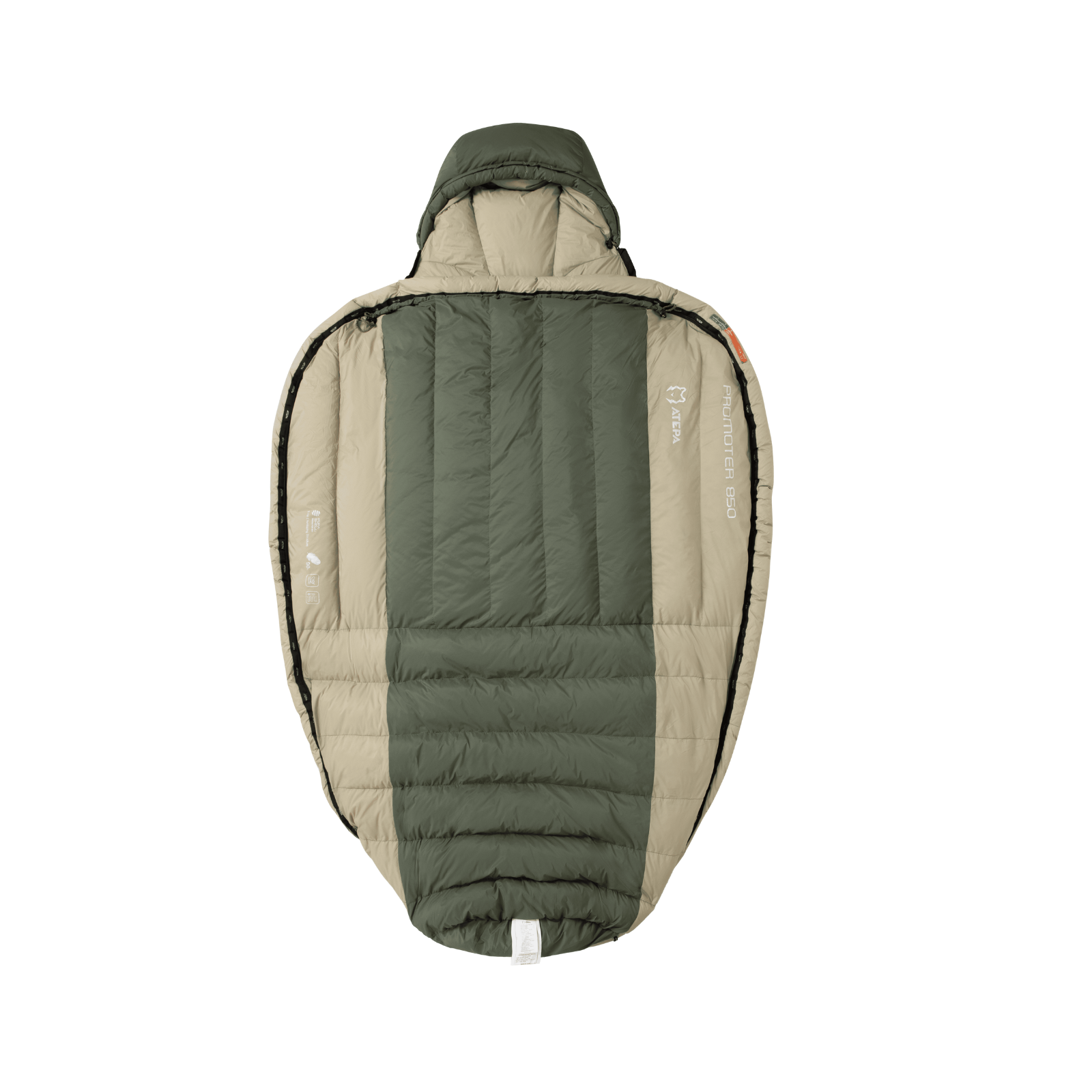 Weißer Entendaunenschlafsack (Winter) -14,8°F/28°F
