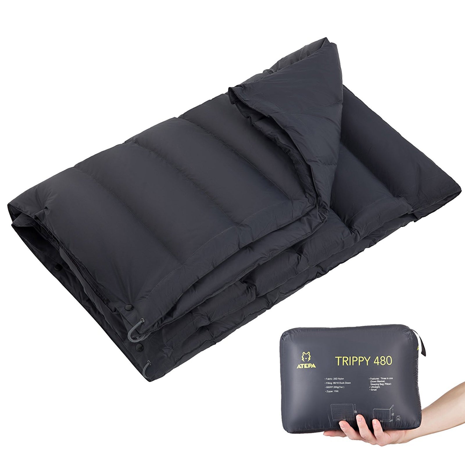 Atepa waterproof down blanket lightweight blanket