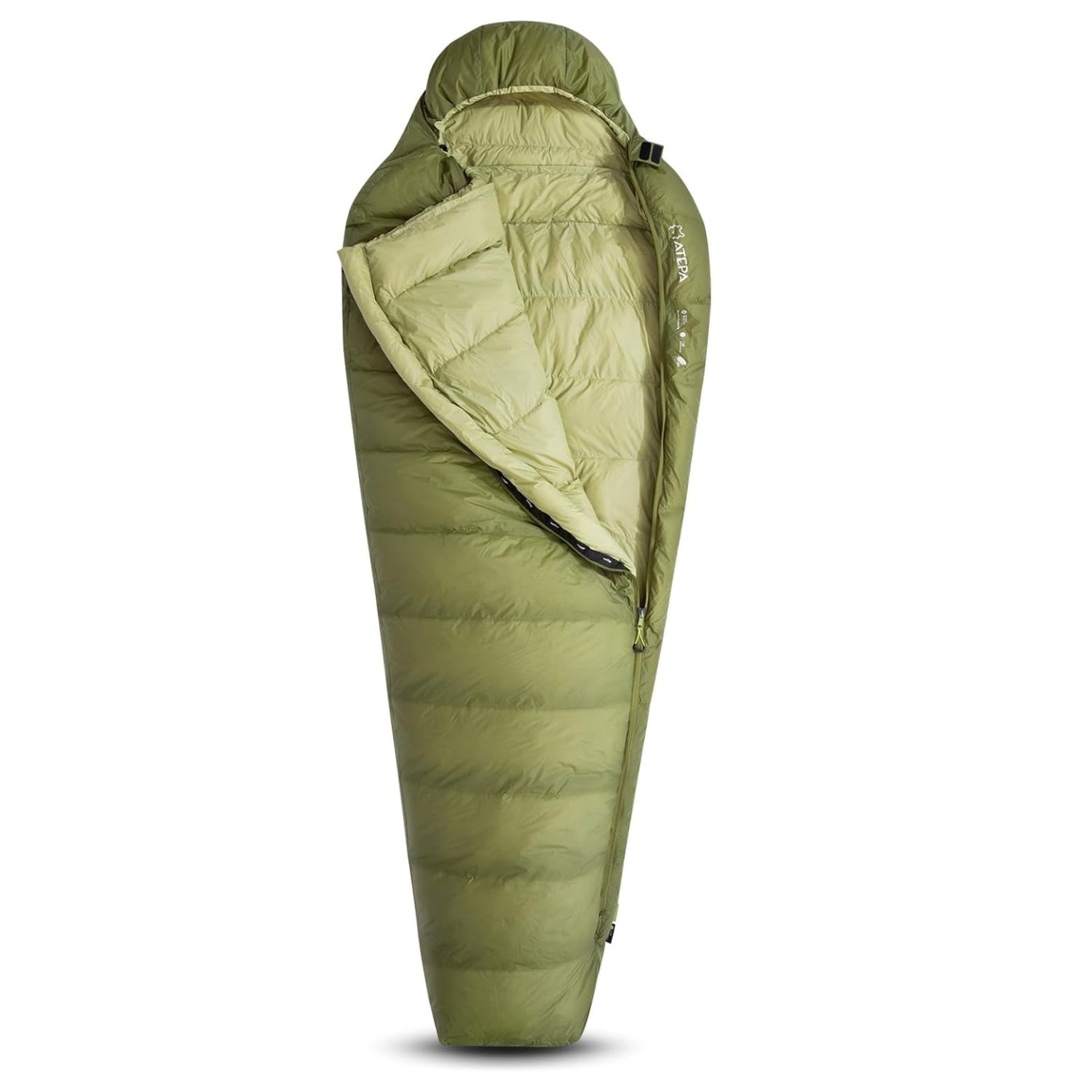 yeti 41 down sleeping bag ATEPA Elements 450 Down Mummy Sleeping Bag Green