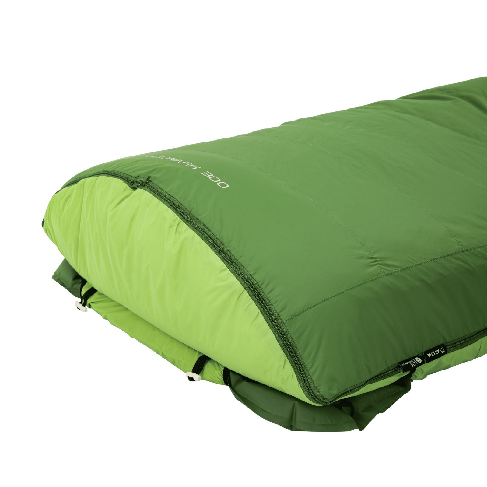 Green Down Sleeping Bag designed for cold-weather comfort