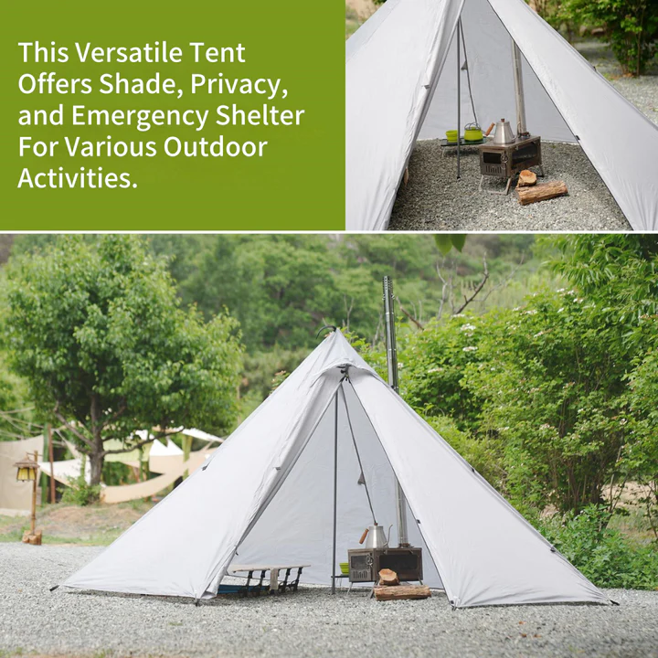 ATEPA 1-Person Ultralight Camping Tent with Fire-Resistant Stove Jack