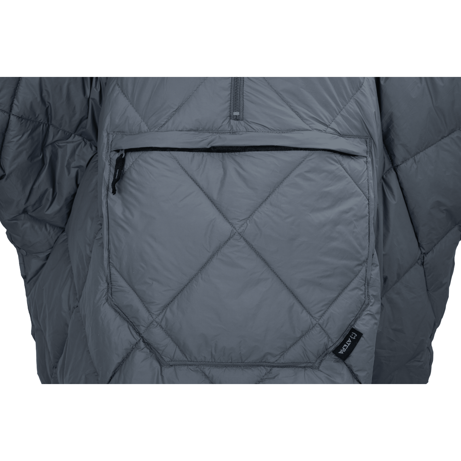Multifunktionaler Camping-Poncho Tragbarer Schlafsack Grau