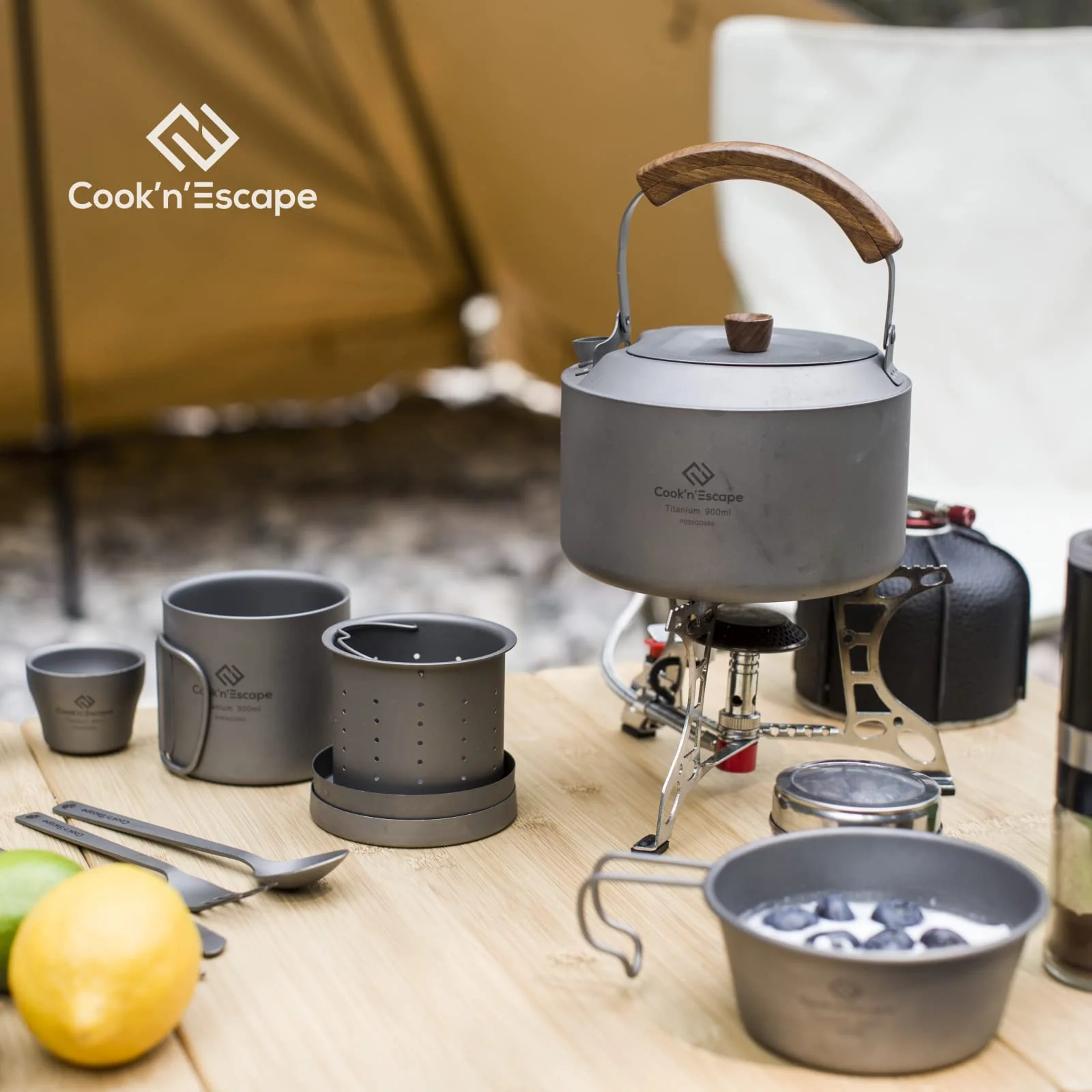 Cook'n'Escape Titanium Coffee & Tea Set Pro