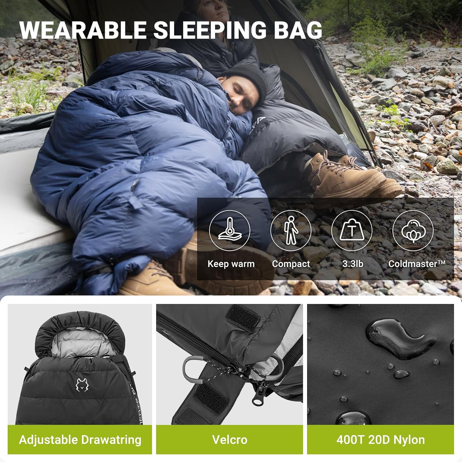 ATEPA Waterproof Sleeping Bag for camping and backpacking trips