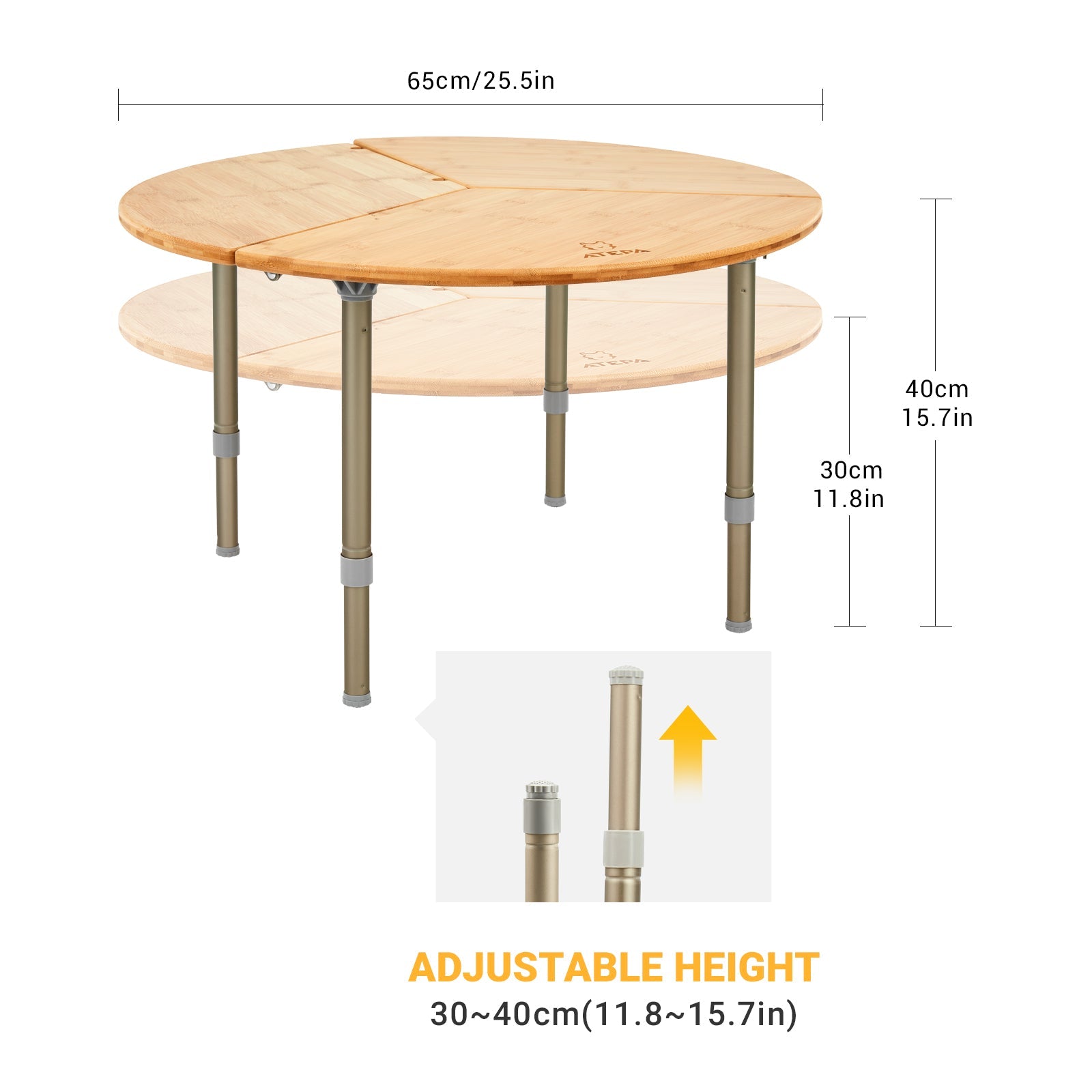 ATEPA 6565 Bambustisch (Klapptisch)