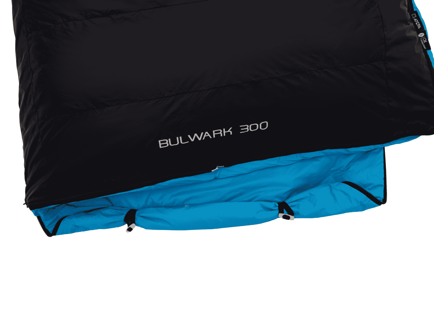 High-quality down filling evenly distributed inside the sleeping bag for maximum warmth and comfort