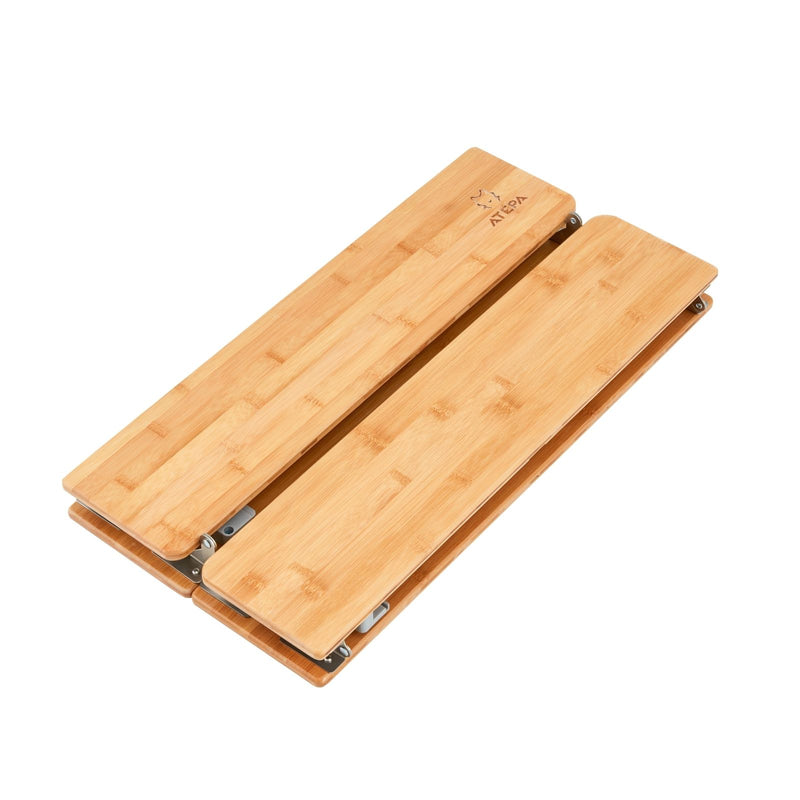 Table de camping carrée pliable en bambou ATEPA 6060