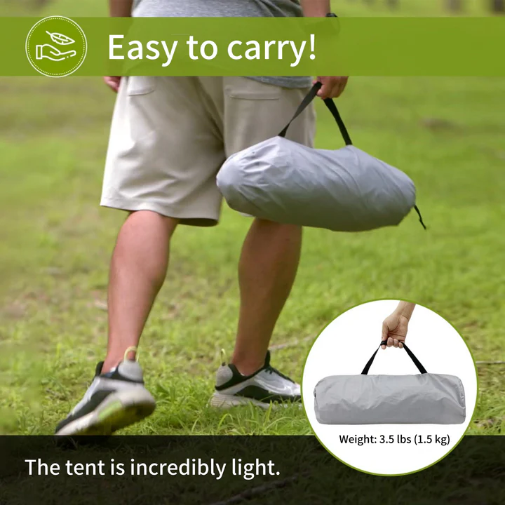 ATEPA 1-Person Ultralight Camping Tent with Fire-Resistant Stove Jack