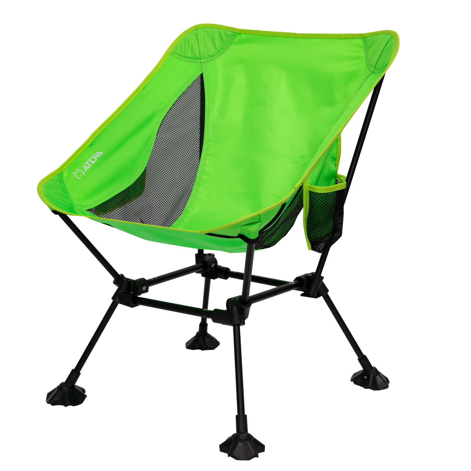 ATEPA ultralight camping chair with tall square frame for backpacking and outdoor comfort