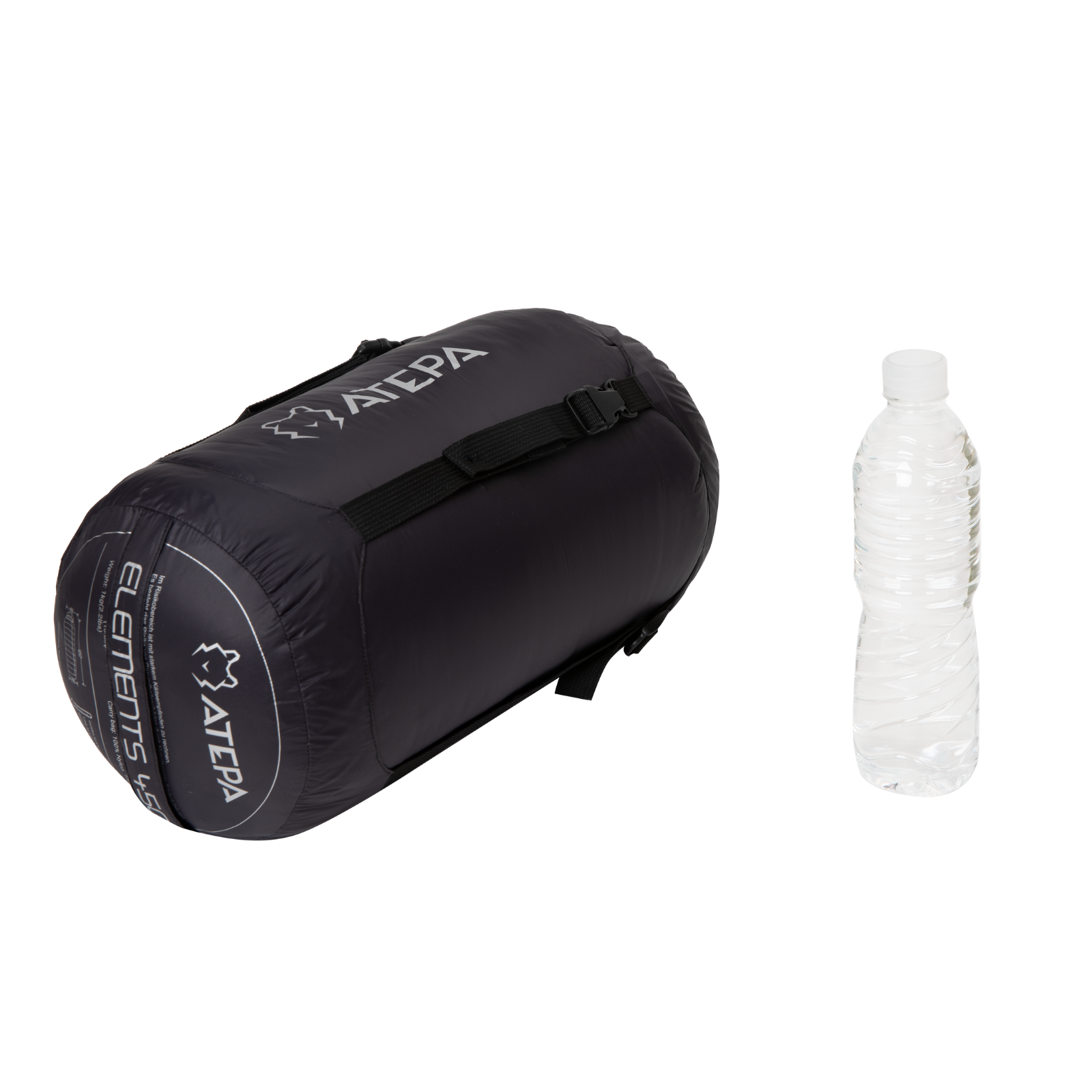 Backpacking Sleeping Bag in black for mountain or forest trips