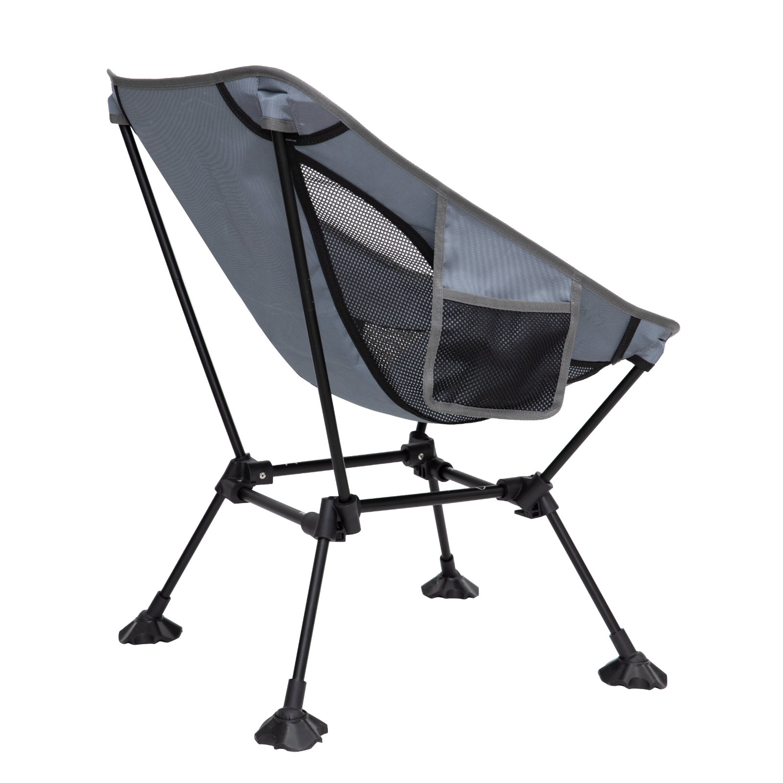 Side view of ultralight camping chair showing reinforced joints and structure