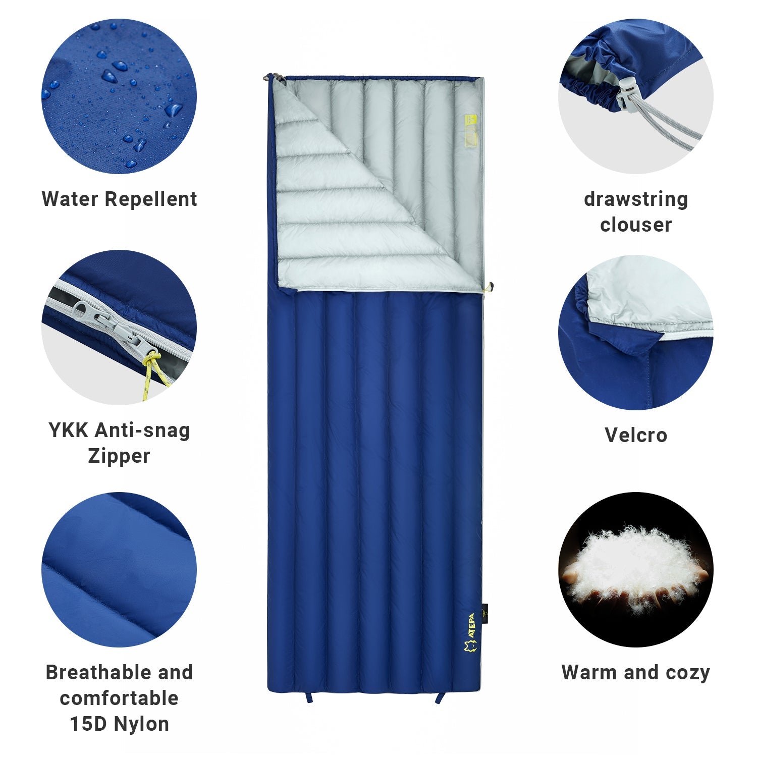 ATEPA Daunen-Umschlagschlafsack 27F / 54F