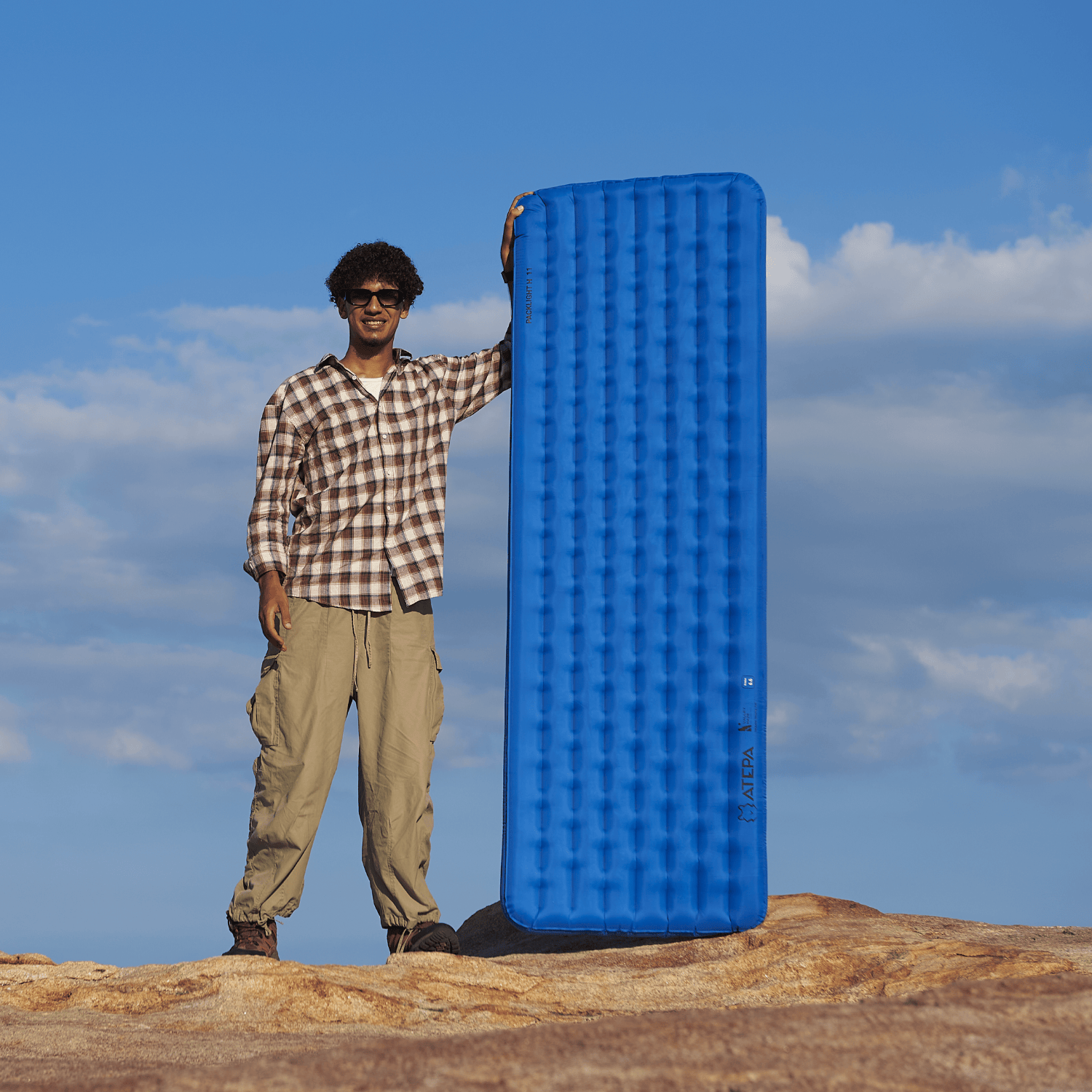 Black Ultralight Sleeping Pad with Comfortable Design