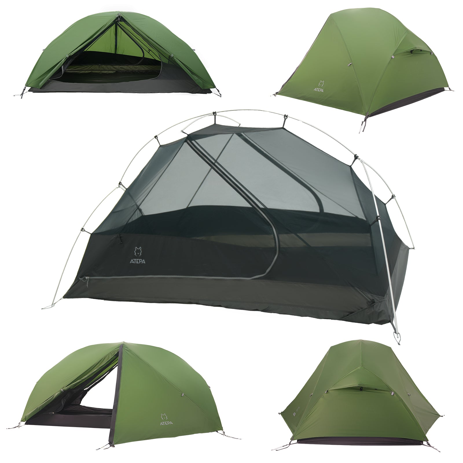 Atepa 1 person ultralight backpacking tent windproof tent