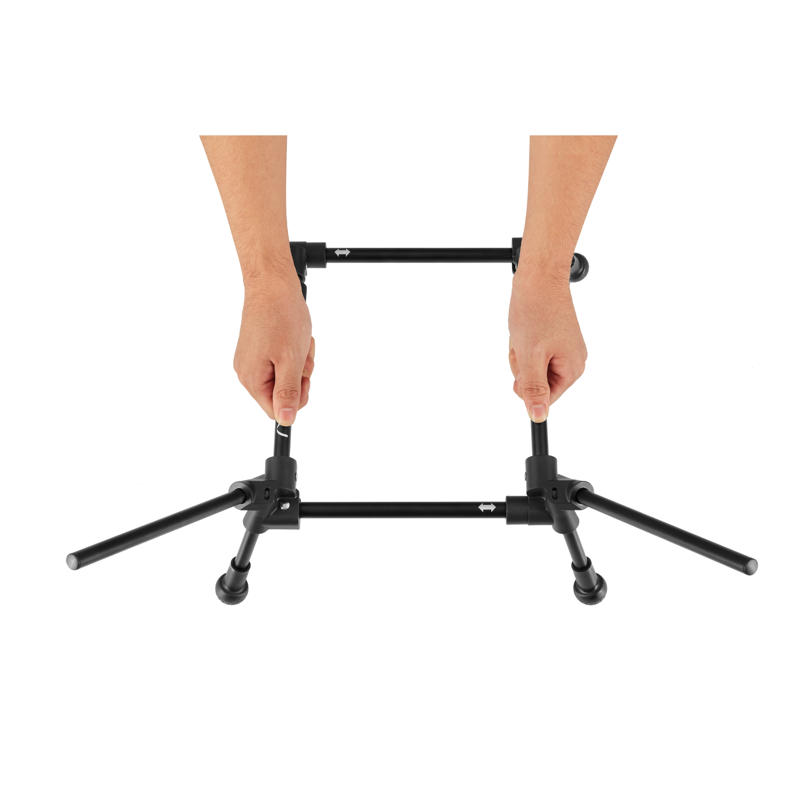 ATEPA Tall Camping Chair frame detail, showing the easy assembly shock cord system and stable ultralight square connection joints