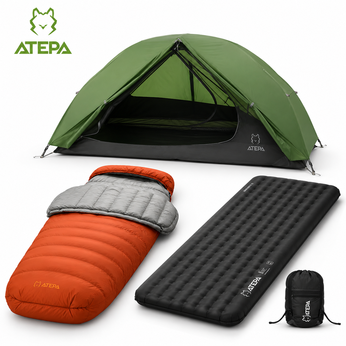 camping backpack with tent and sleeping bag ATEPA 3-Piece Backpacking Bundle – 1-Person Ultralight Tent, 3-in-1 Down & R-Value 6.6 Insulated Sleeping Pad power-solutions Sternum strap with an Color:Heather Maroon Electric carbon mountain bike,