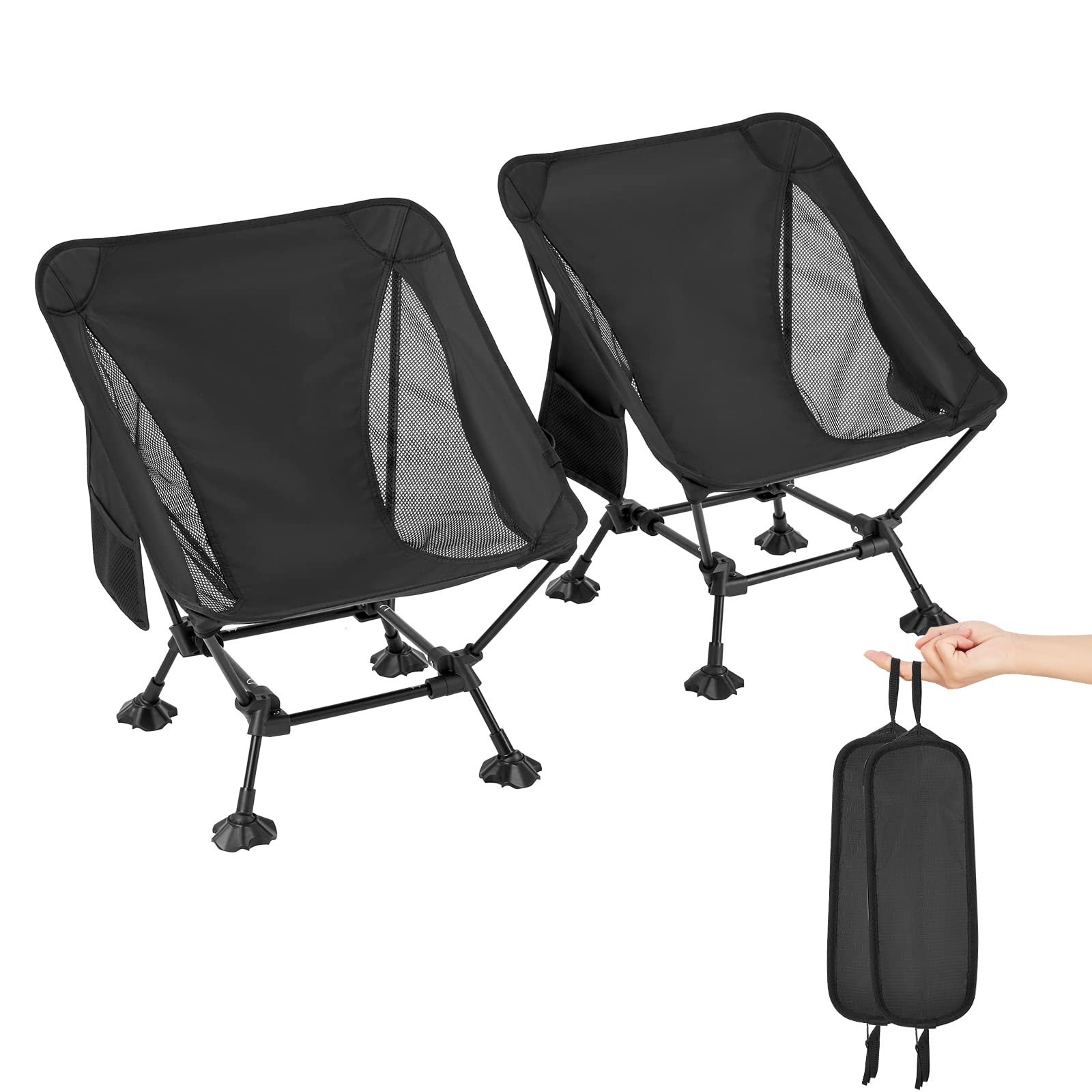 ATEPA foldable camping chair 2-pack ultralight design
