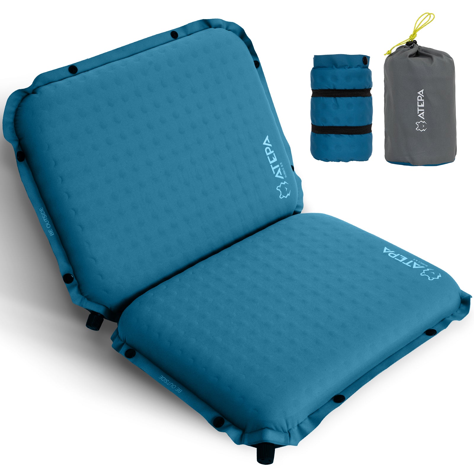 ATEPA X-Large Inflatable Seat Cushion Lightweight with Memory Foam BUBBLE 6.5 in Blue