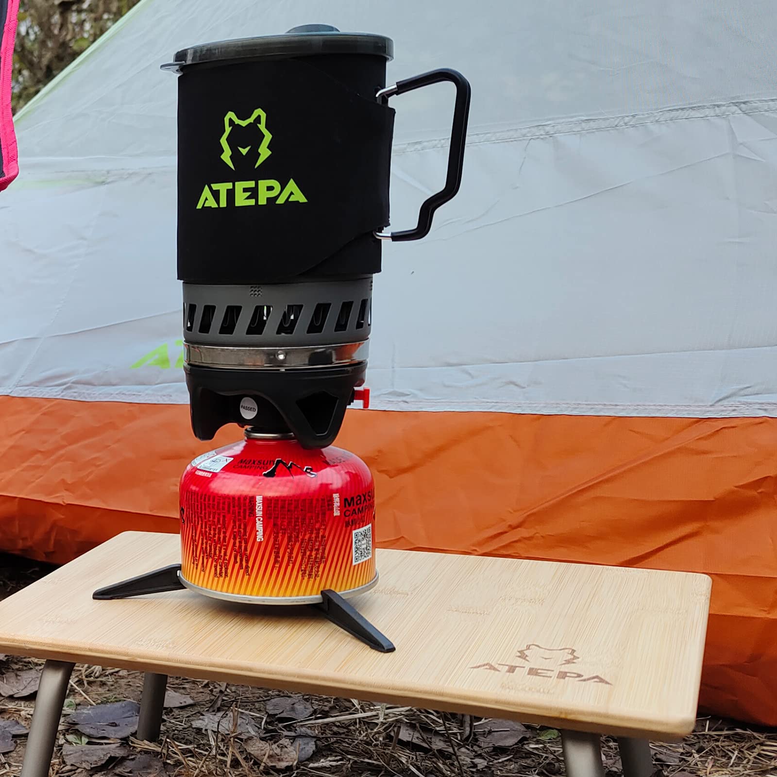 ATEPA Portable Backpacking Stove 0.9L/1.8L