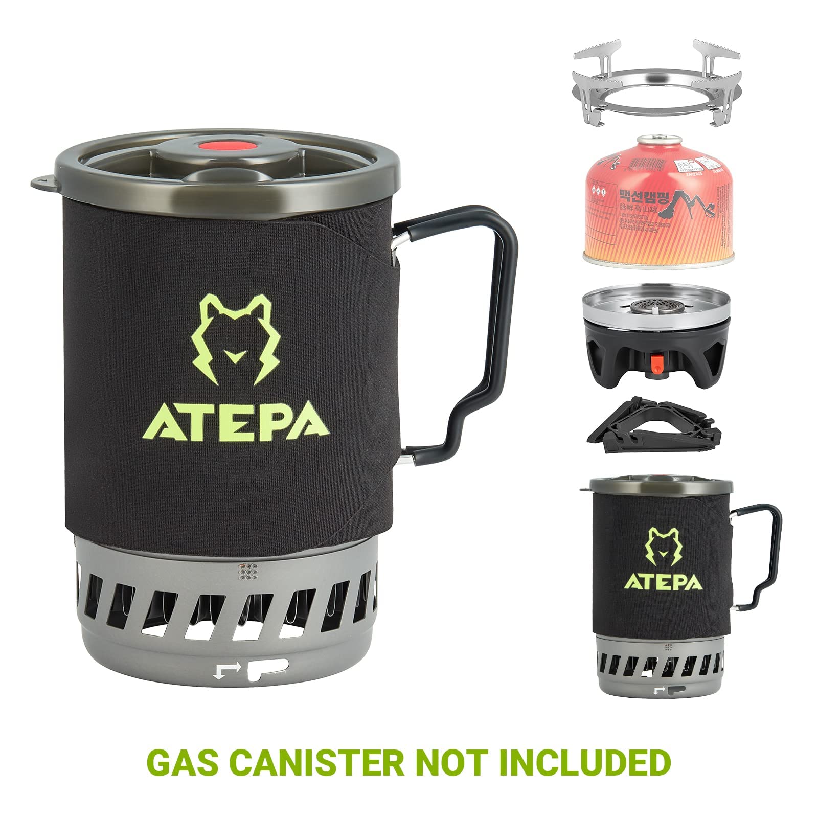 ATEPA Portable Backpacking Stove 0.9L/1.8L
