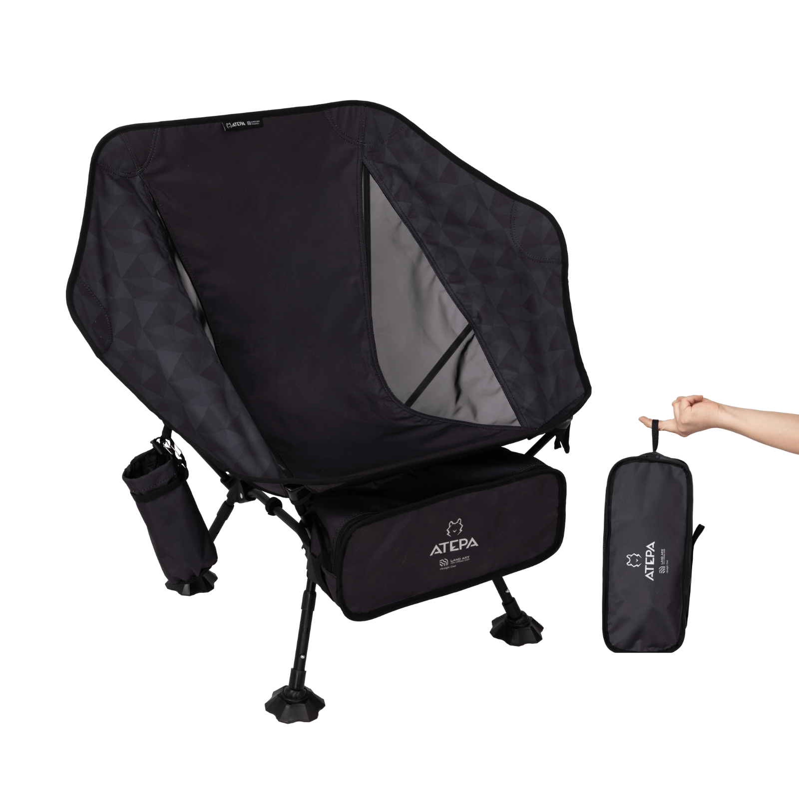 ATEPA Ultralight Foldable Camping Chair – Disc-Shaped Seat