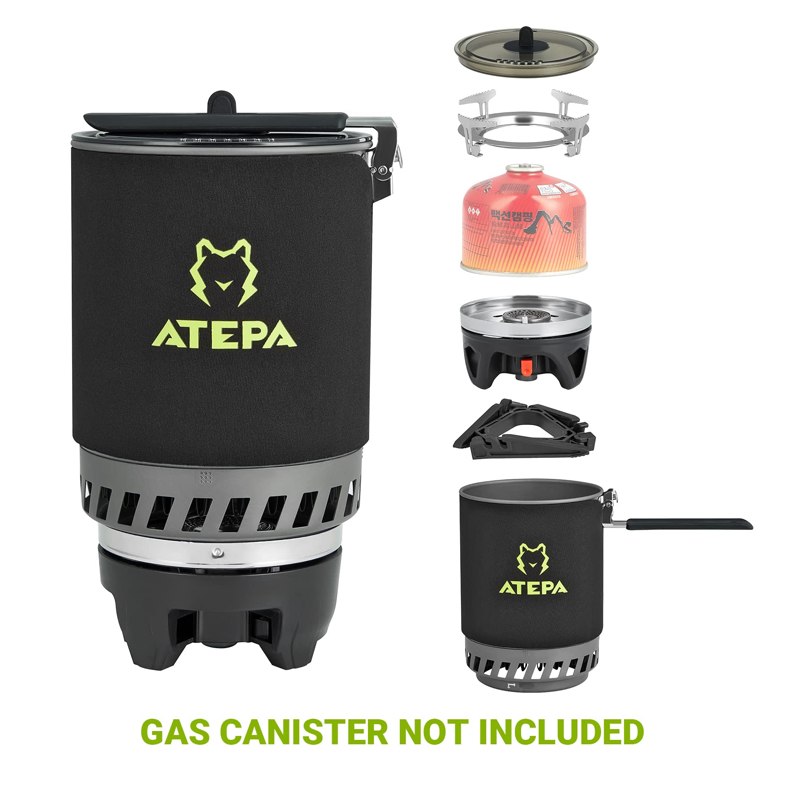 ATEPA Portable Backpacking Stove 0.9L/1.8L
