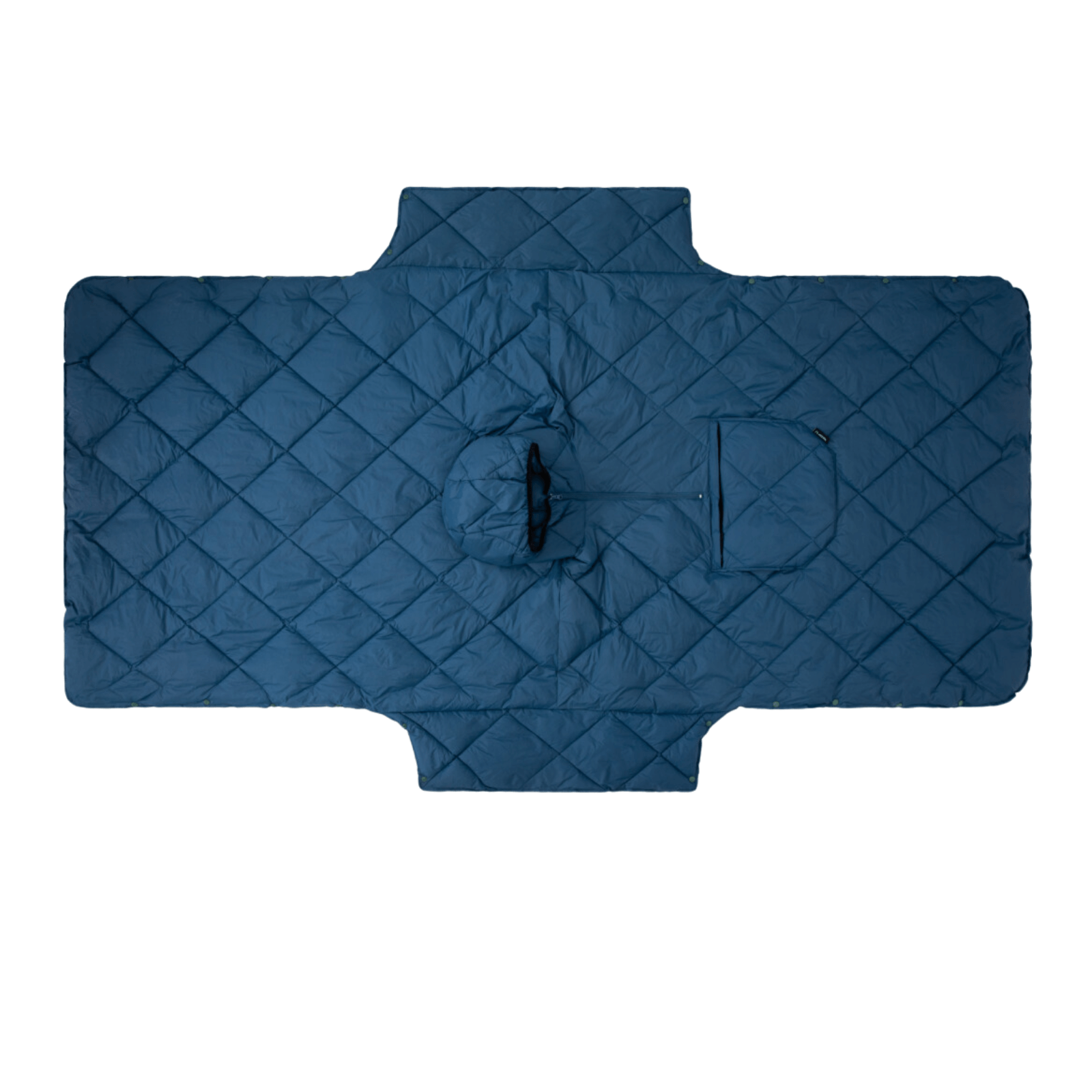 Multifunktionaler Camping-Poncho Tragbarer Schlafsack Blau