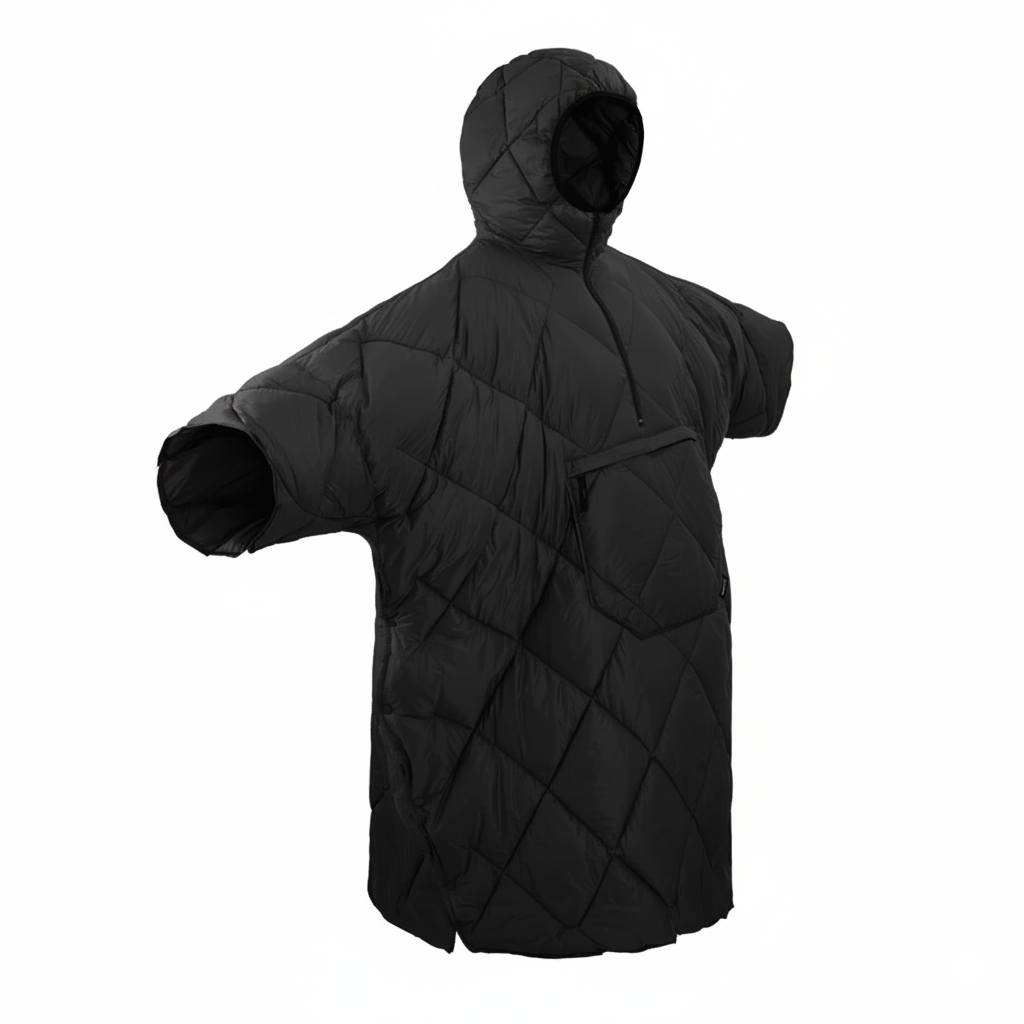 Camping Blanket black color wearable and multifunctional