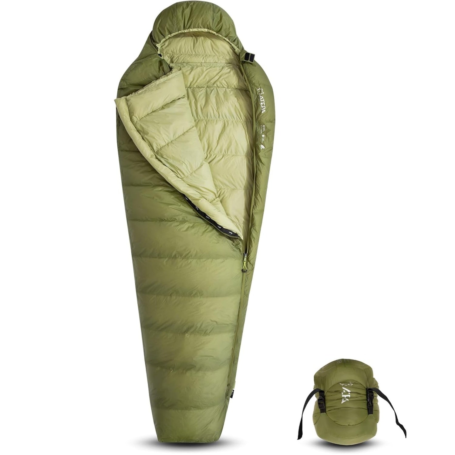 Coldmaster Down Mummy Sleeping Bag 9°F / 42.8°F Green