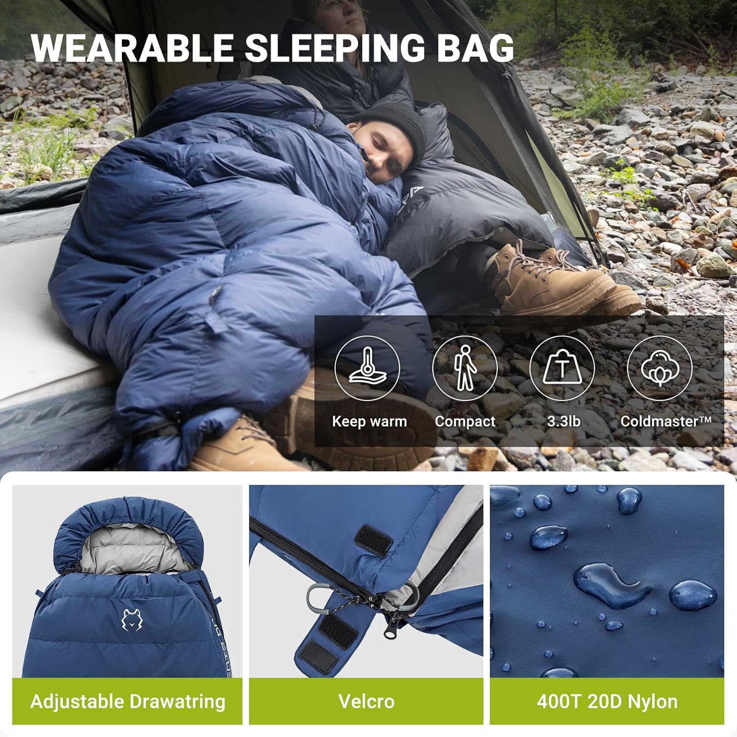 Coldmaster™ Daunenschlafsack 30°F / -1°C Ultraleicht und multifunktional