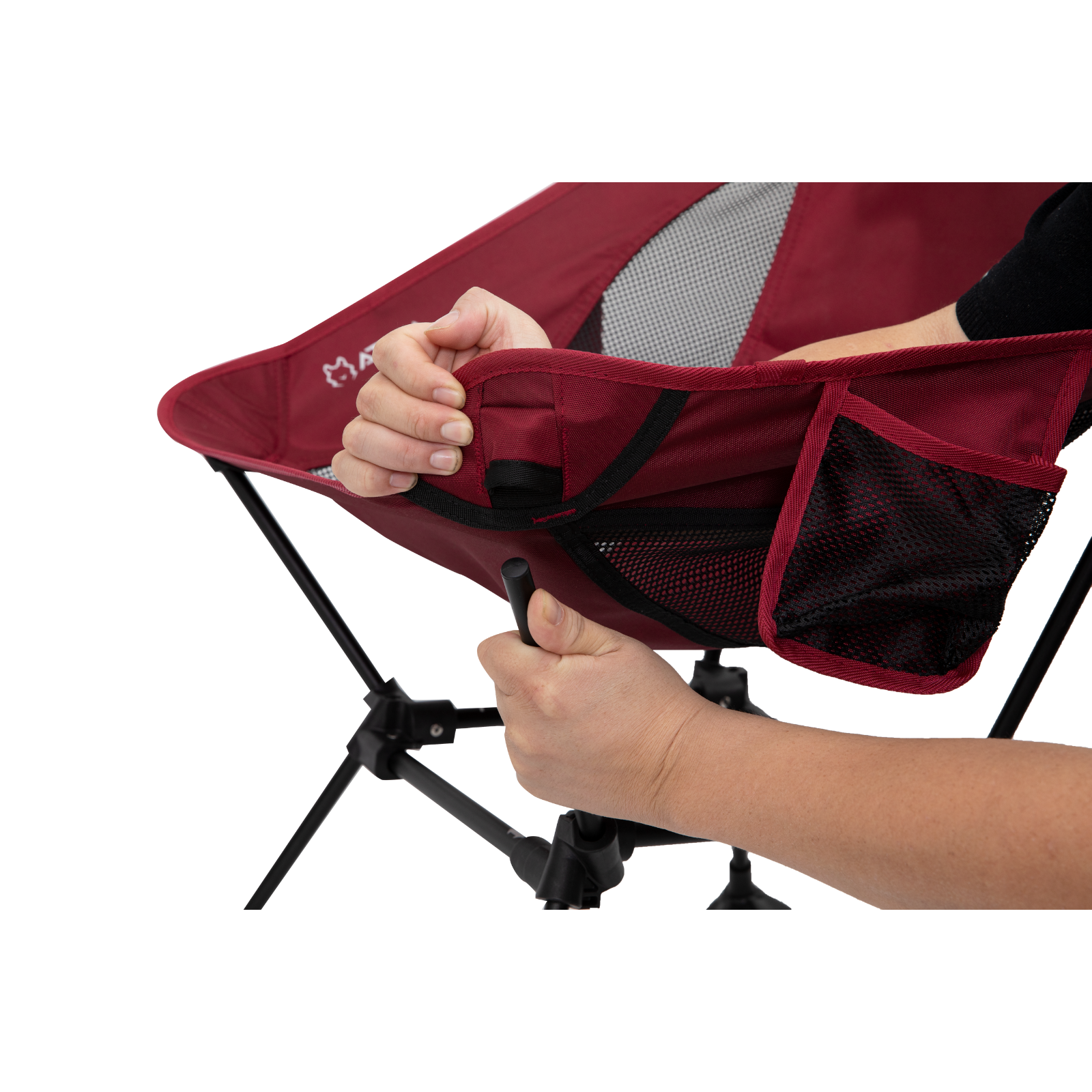 ATEPA Klappbarer Campingstuhl, ultraleicht, quadratisch, hoher Stuhl (2er-Pack)