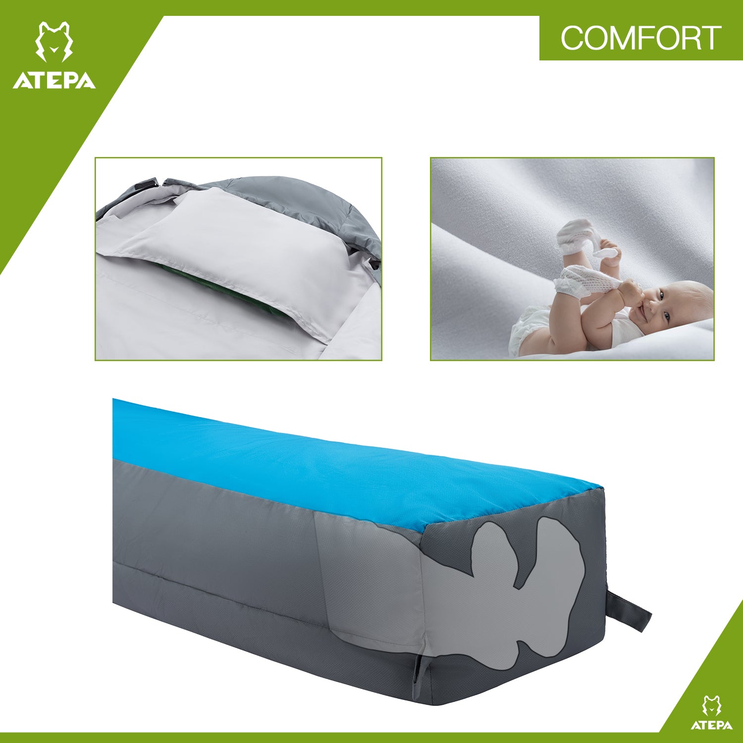 ATEPA Mumienschlafsack 32°F / 50°F