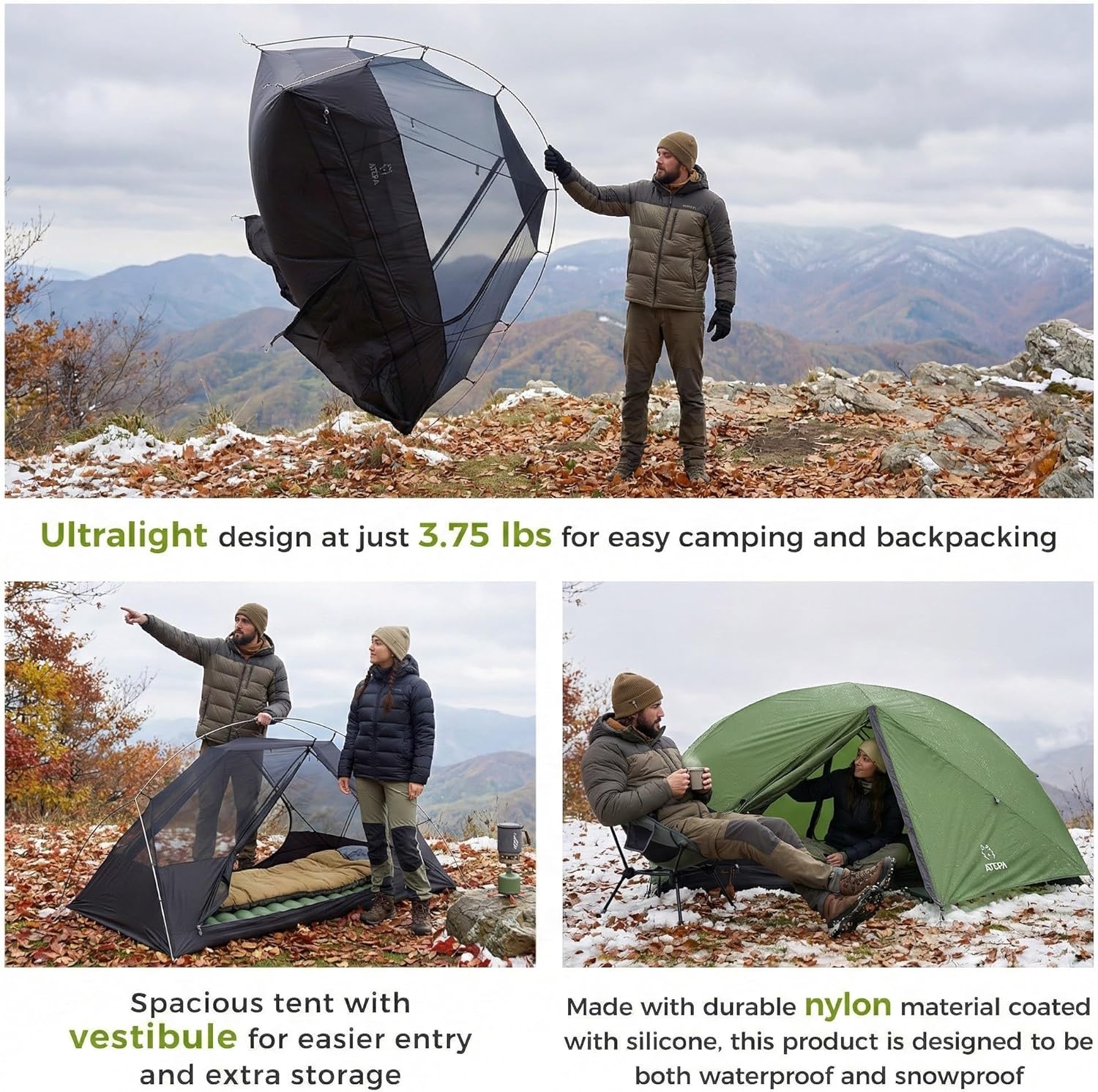 ATEPA 1-Personen-Ultraleicht-Rucksackzelt