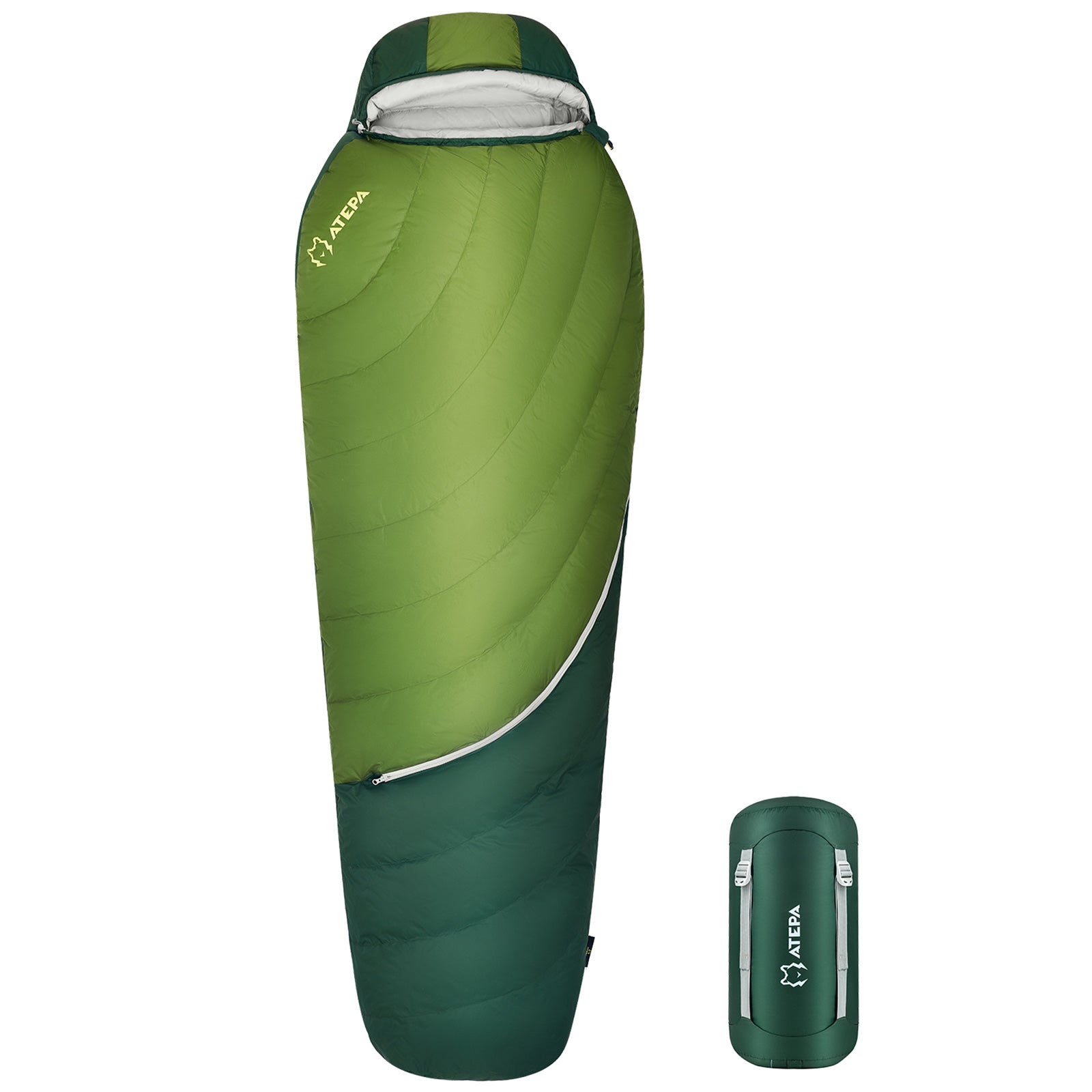 Sac de couchage momie ATEPA en duvet 16°F / 48°F