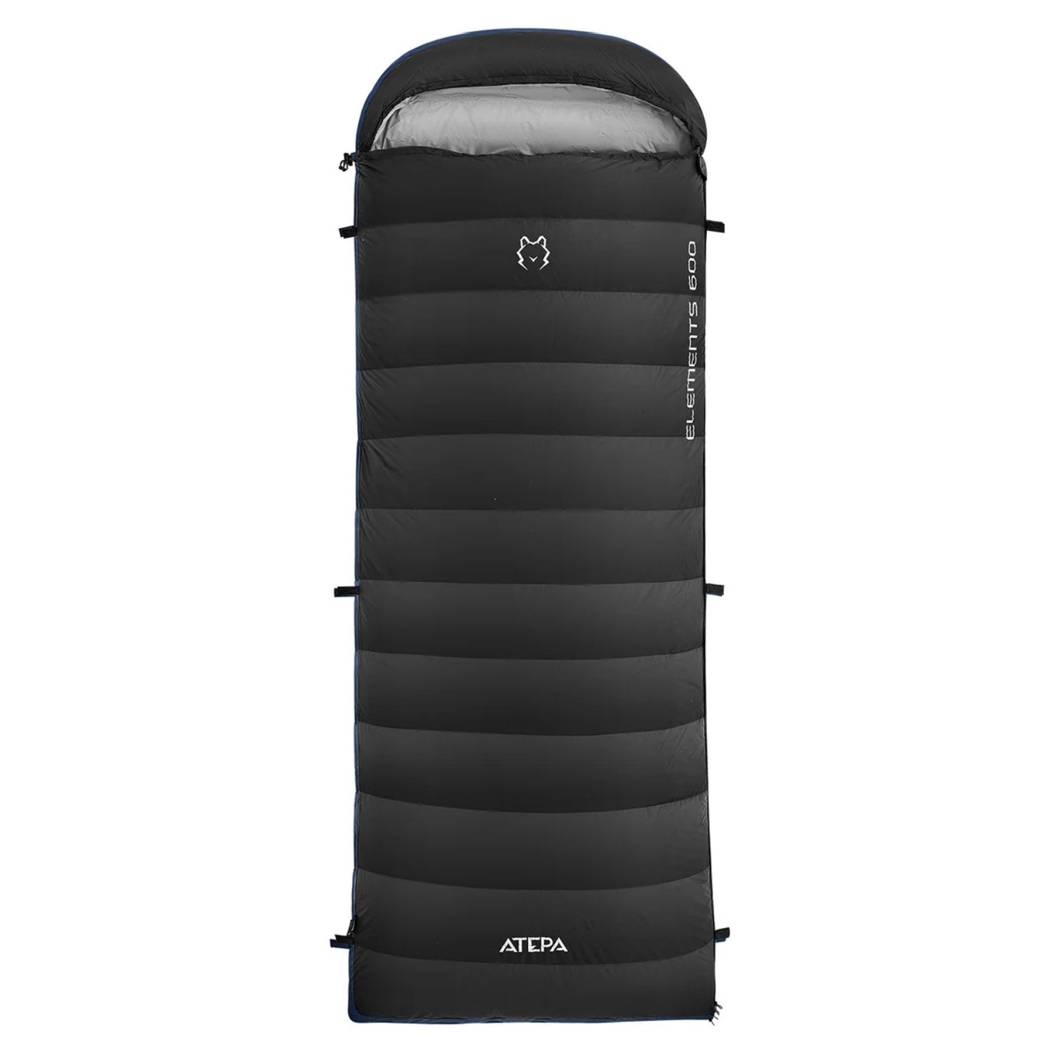 Down Sleeping Bag Black model ideal for year-round camping trips