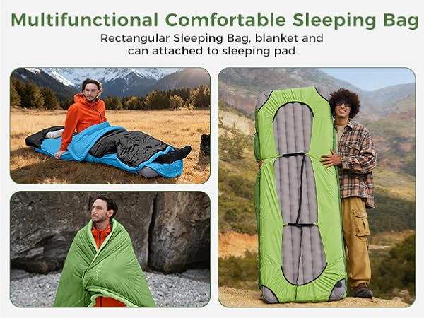 ATEPA Bulwark 300 Down Sleeping Bag Envelope With Hood Green