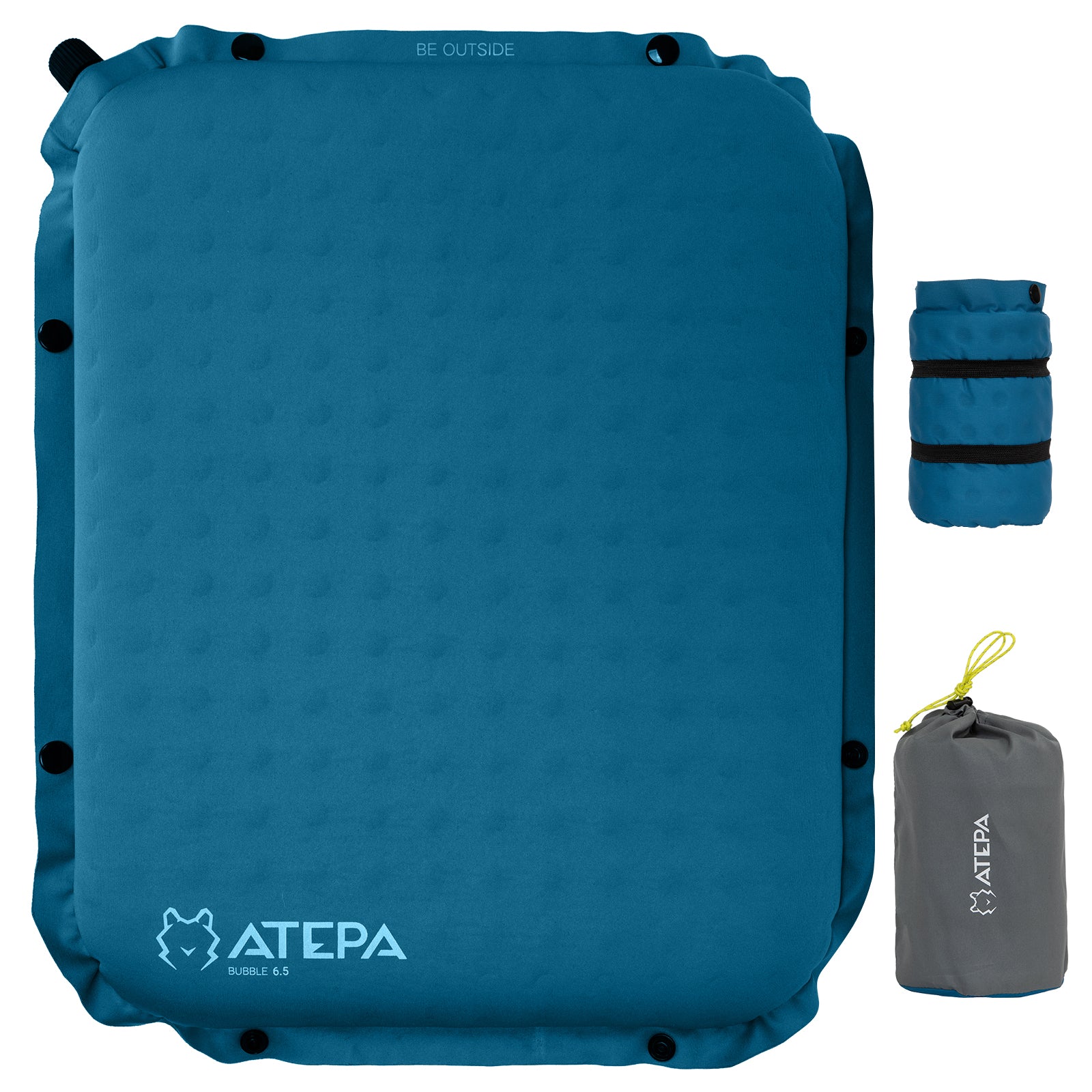 ATEPA X-Large Inflatable Seat Cushion Lightweight with Memory Foam BUBBLE 6.5 in Blue